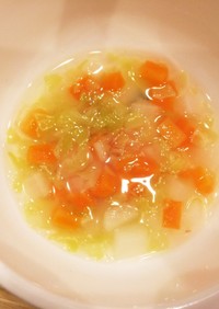 離乳食中期〜 超手抜きの簡単野菜スープ