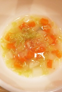 離乳食中期〜 超手抜きの簡単野菜スープ