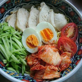 親子で作る暑い時期にピッタリ冷麺