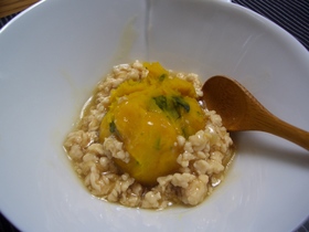 茶巾かぼちゃ 鶏のそぼろあんかけ