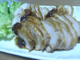 胸肉 いちじくのジャムで照り煮。