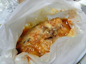 レンジで包み焼き