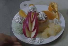 自宅でプリンアラモード