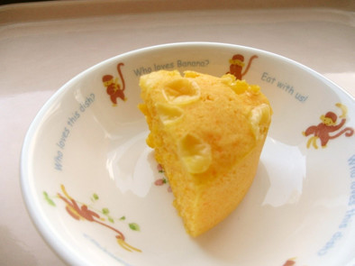 簡単給食　米粉のレンジ蒸しパンの写真