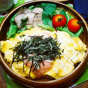 ふわとろの明太とろろオムライス