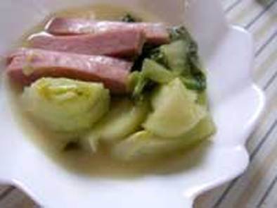 青梗菜の簡単クリーム煮の写真