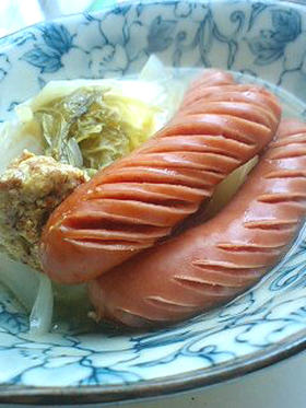 ソーセージと白菜のくたくた煮