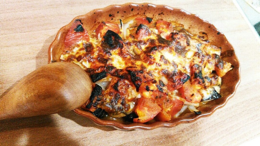 [簡単]ゴロりトマトのとろーりチーズ焼きの画像