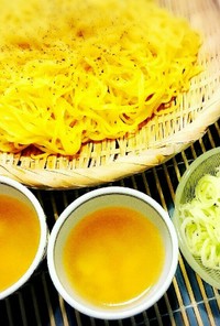 ホタテスープのつけ麺(ザルラーメン)