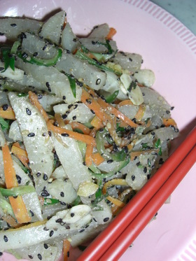 大根メインの野菜炒め