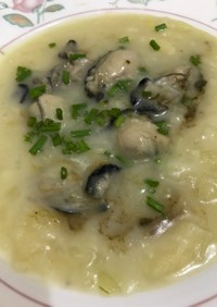 牡蠣とジャガイモのスープ　