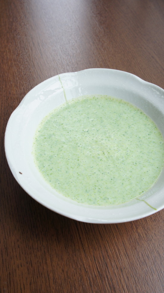 レンジで、ブロッコリーの簡単スープの画像