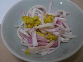 エコです☆大根の皮と菊の梅酢和え★