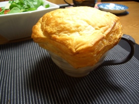 キノコたっぷりスープの壷焼き
