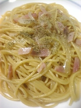 めんつゆで和風パスタ(0^_’)b♪