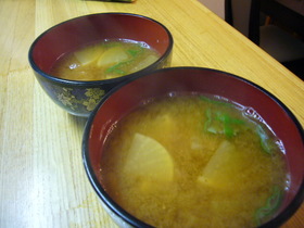 焦がし大根のお味噌汁