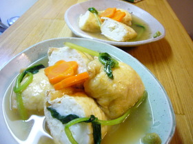 豆腐とはんぺんのふわふわ巾着