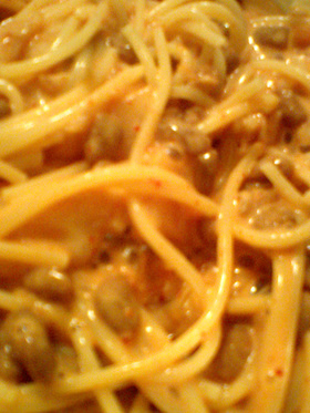 キムチヨーグルト・納豆パスタ