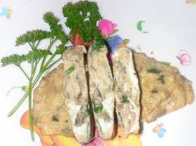 すき焼きの残り肉で卵焼き