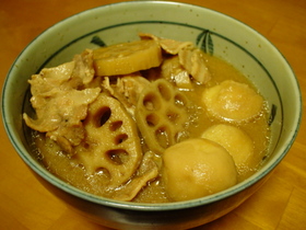 ☆圧力鍋で♪豚バラと根菜の味噌煮