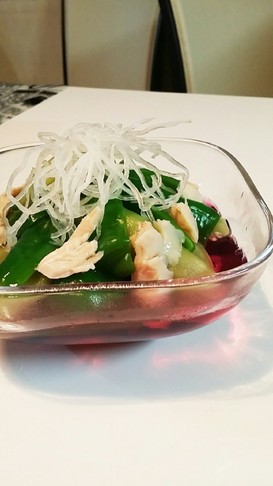 茄子とチキンの梅酢ゼリー冷製 おもてなし