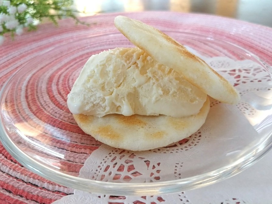 ソフトサラダ煎餅のアイスサンド☆モナカ風の画像