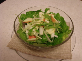 旬サラダ りんごと水菜