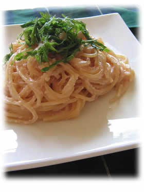 明太子クリームスパ