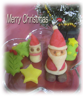 クリスマス~☆・:.マジパン細工に挑戦!