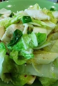 レンジ料理～白身魚と白菜の中華風炒め