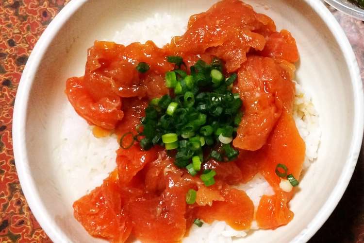 漬けサーモン丼 レシピ 作り方 By ハラペコリータ クックパッド 簡単おいしいみんなのレシピが352万品
