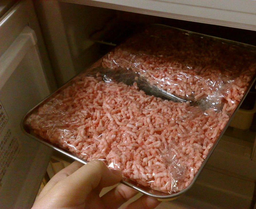 冷凍のススメ・「板」ひき肉の画像