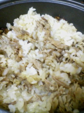 なめたけとシーチキンの激ウマ炊き込みご飯