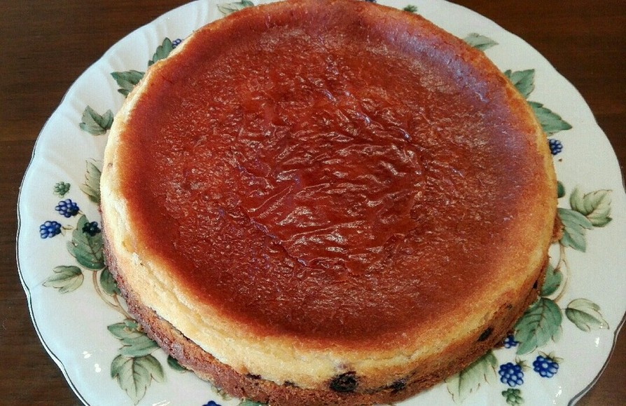 ブルーベリーのベイクドチーズケーキの画像