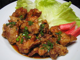 鶏のからあげ~レモンネギソースがけ~