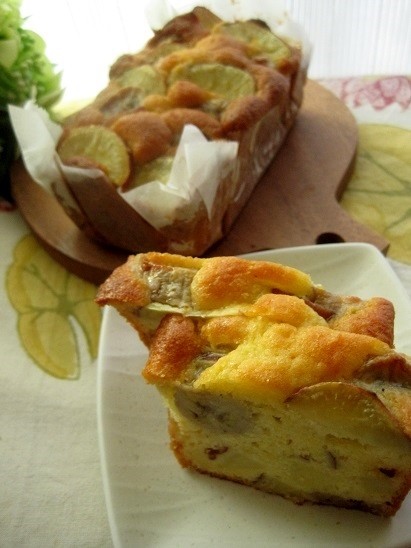 さつま芋とバナナの焼きケーキ（バターなしの画像