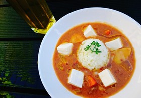 お豆腐トッピングカレー
