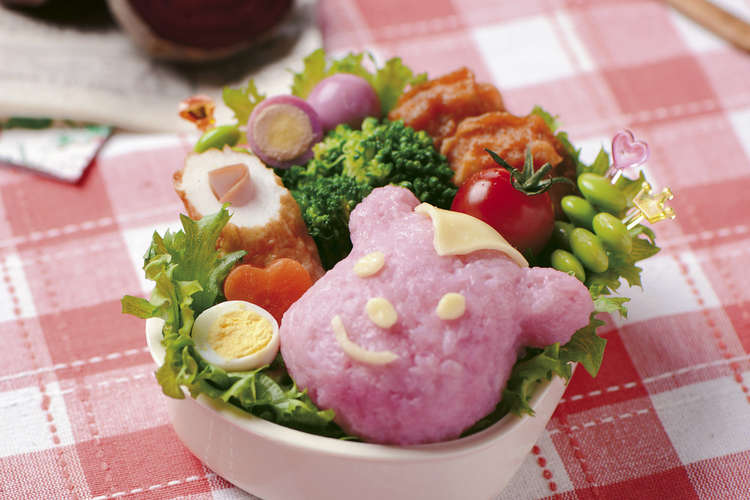 ビーツのピンクがかわいいキャラ弁 レシピ 作り方 By ファイン 美と健康 クックパッド 簡単おいしいみんなのレシピが349万品
