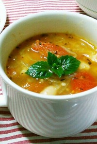 ⅲ白インゲン豆とトマトのスープ