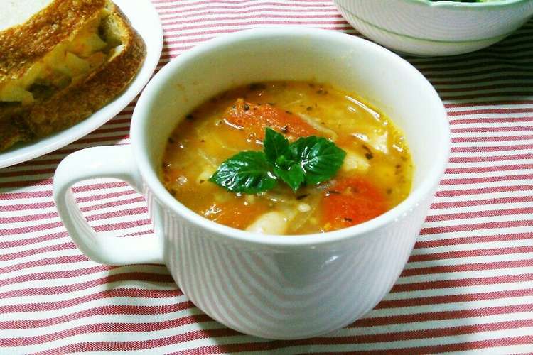 白インゲン豆とトマトのスープ レシピ 作り方 By チャマリリン クックパッド 簡単おいしいみんなのレシピが357万品