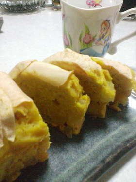 どっさりんごとかぼちゃ風味パウンドケーキ
