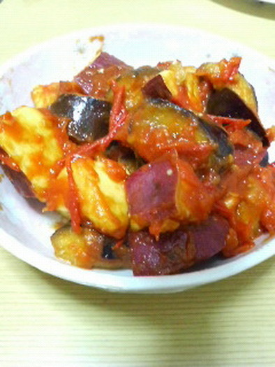 トマト＆なすのほっこりさつま芋煮の写真
