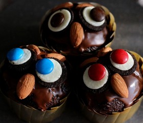 簡単☆ハロウィンのフクロウカップケーキ