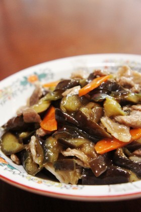 茄子と豚肉の和風オイスター炒め