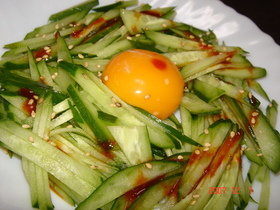 月見シリーズ♡キュウリを食べよう♪