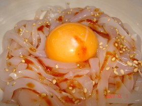 月見シリーズ♡イカそうめんを食べよう♪