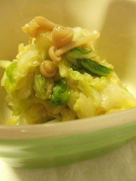 浅漬け白菜のなめたけ和え