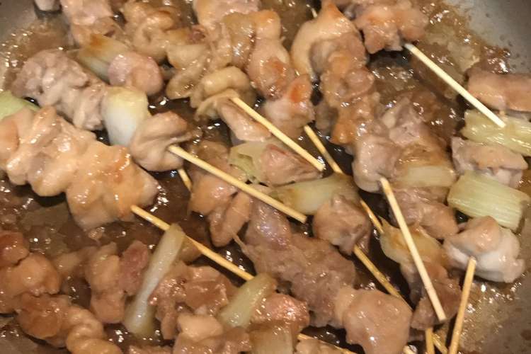 フライパンで焼き鳥 もも ねぎま 皮 レシピ 作り方 By Keichi3210 クックパッド