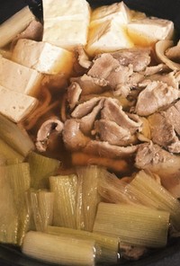 豚バラとネギとお豆腐のトロトロ煮