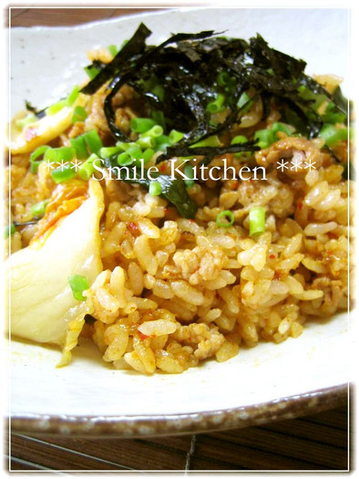 激ウマd(。ゝェ・´)キムチ納豆炒飯♪の写真